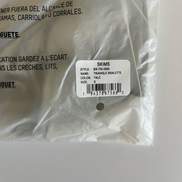 NWT Skims Jacquard Triangle Bralette Talc - Picture 6 of 9